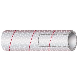 1IN CLEAR REINFORCED PVC W/RED TRACER 50